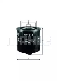 Фільтр масляний двигуна VW T4 1.9D 90-03, AUDI 100 2.0 82-, VOLVO (вир-во KNECHT-MAHLE)