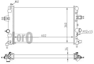 Радіатор охолодження двигуна ASTRA/ZAFIRA 1.6i 98-