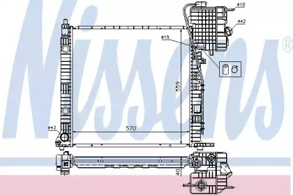 Радіатор охолодження MERCEDES VITO I W638 (96-) (вир-во Nissens)