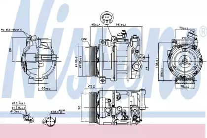 NISSENS DB Компресор кондиціонера W203, CL203, S203, C209