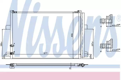 NISSENS VW Радіатор кондиціонера (конденсатор) з осушувачем AMAROK 2.0, 3.0 10-