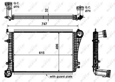Радiатор iнтеркулера Audi A3 Skoda Octavia II, Superb II Vw Caddy IIIi/Minivan, Eos, Golf Plus, Golf V, Jetta III, Passat, Touran 1.9D/2.0D 05.03-
