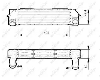 Iнтеркулер BMW X3 (F25)/X4 (F26) 1.6/2.0/2.0D 10-