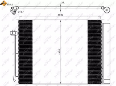 Радіатор кондиціонера BMW X5 (E70), X5 (F15, F85), X6 (E71, E72), X6 (F16, F86) 2.0D-4.8 10.06-07.19