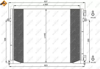 Радіатор кондиціонера Opel Vivaro A Renault Trafic II 1.9D/2.0/2.0D 08.01-