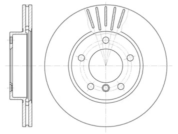 REMSA Диск тормозной перед. (вентил.) BMW E36/46 1,6-2,8 (286*22)