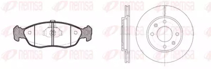 REMSA PEUGEOT К-кт гальм. колодки + диски 106 II (1A_, 1C_) 1.1 i 97-01, CITROEN SAXO (S0, S1) 1.5 D 96-03