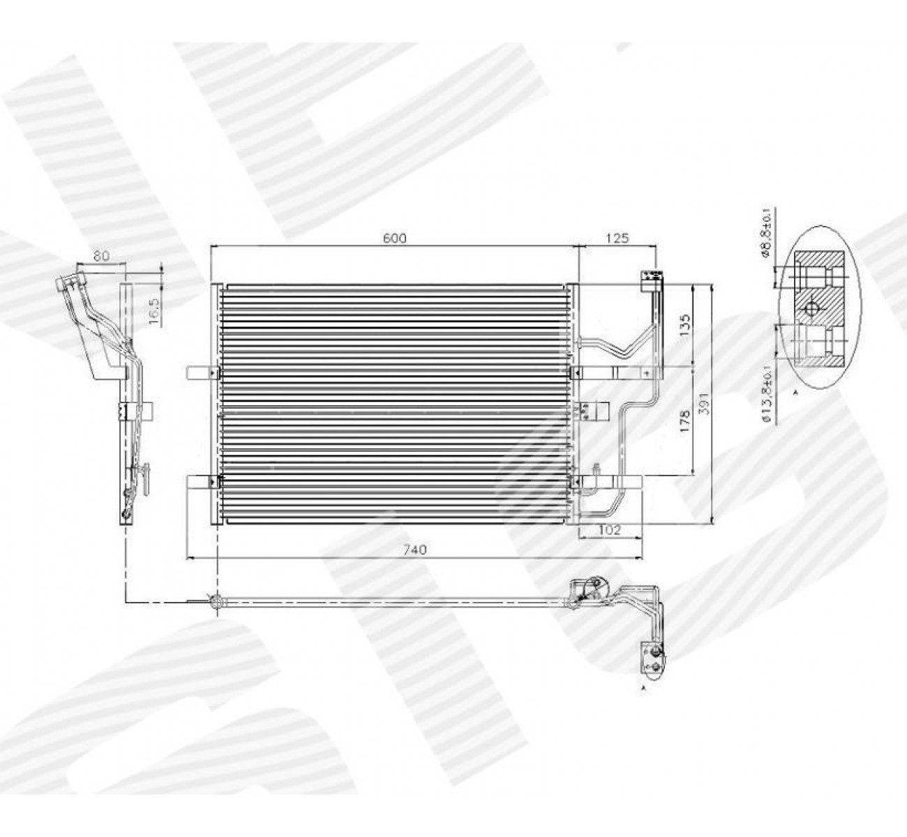 РАДІАТОР КОНДИЦІОНЕРА MAZDA 5, 10 - 18 (Signeda)