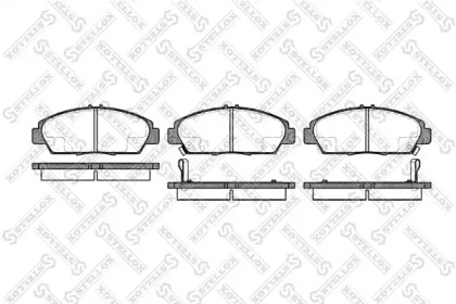Колодки гальмівні дискові передні з пластинами STELLOX HONDA PRELUDE (BB) 2.0I, 2.2I 01/1991-09/1996, HONDA ACCORD (CC7) 2.0I 03/1993-01/1996, HONDA ACCORD (CE, CF) 1.8I, 2.0I, 2.0TDI 02/1996-10/1998