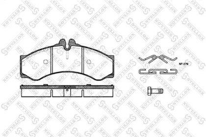 Тормозные колодки дисковые перед . и задние з пластинами STELLOX та MERCEDES SPRINTER 4-T (904) 408CDI, 412 D411CDI, 410D, 413CDI, 414, 416CDI 02/1996 - 05/2006, MERCEDES SPRINTER CLASSIC 3,5-T (909) 311CDI 09/2013 -, MERCEDES SPRINTER CLASSIC 4,6-T (909) 411CDI 09/2013 -, MERCEDES VARIO 512D 09/1996 -