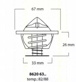 Термостат 80C Bmw/Ford Galaxy/VW Bora,Golf IV,Passat,T IV 2.3-2.8 V6 97/08-