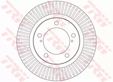 Диск гальмівний TOYOTA LAND CRUISER 4.5D V8 4.7 V8 передн. (вир-во TRW)