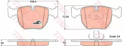 Гальмівні колодки пер. BMW 5(E39)/7(E38) 96-04 (Teves)