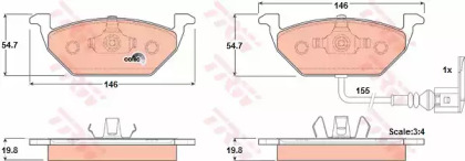 Гальмiвнi колодки дисковi Audi A3/Skoda Octavia 96-13/Fabia 99-/VW Caddy/Golf 96-15