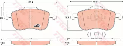 Гальмiвнi колодки дисковi Volvo S60/S80 2.0/2.4 D/T 98-10