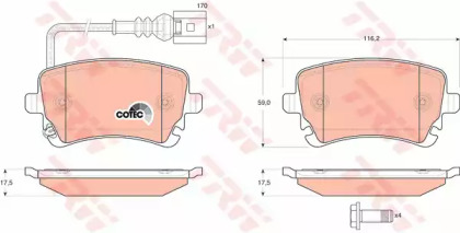 Гальмiвнi колодки дисковi VW T5 03-