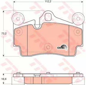 Гальмiвнi колодки дисковi Audi Q7/VW Touareg 2.5D-6.0D 02-