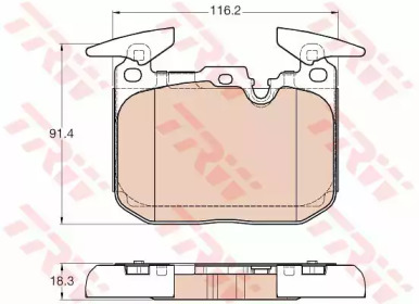 Гальмiвнi колодки дисковi BMW 1 (F20/F21)/ 3 (F30/F31/F34)/ i8 (I12) 11-