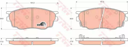 Гальмівні колодки пер. Mazda 6 02-07 (sumitomo)