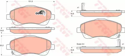 Гальмівні колодки пер. Toyota Avensis 00-08 (bosch)