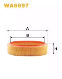 Фільтр повітряний RENAULT WA6697/AR131/1 (вир-во WIX-FILTERS UA)