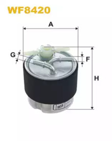 Фільтр паливний NISSAN QASHQAI 1.5-2.0 DCI 07-, MURANO 2.5 DCI 10-(вир-во WIX-FILTERS)