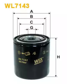 Фільтр масляний двигуна NISSAN WL7143/OP581 (вир-во WIX-FILTERS)