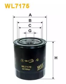 Фільтр масляний двигуна TOYOTA WL7175/OP619/1 (вир-во WIX-FILTERS)