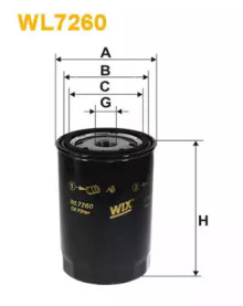 Фільтр масляний двигуна WL7260 (вир-во WIX-FILTERS)