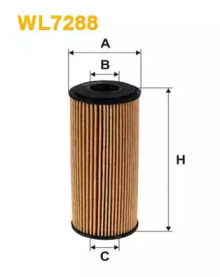 Фільтр масляний двигуна WL7288/OE640/6 (вир-во WIX-FILTERS)