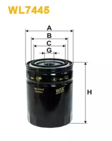 Фільтр масляний двигуна WL7445/OP592/9 (вир-во WIX-FILTERS UA)