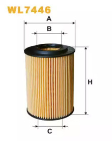 Фільтр масляний двигуна WL7446/OE683/1 (вир-во WIX-FILTERS)