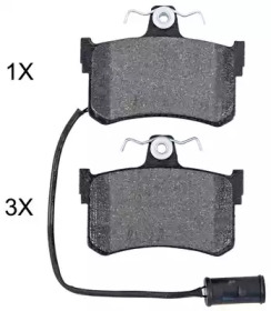Комплект тормозных колодок, дисковый тормоз
