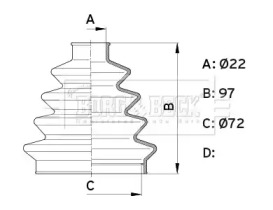 Пыльник, приводной вал