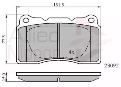 Комплект тормозных колодок, дисковый тормоз