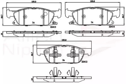 Комплект тормозных колодок, дисковый тормоз