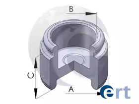 Поршень, корпус скобы тормоза