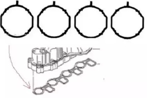Комплект прокладок, впускной коллектор