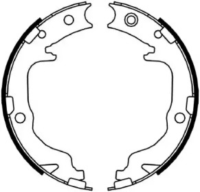 Комплект тормозных колодок, стояночная тормозная система