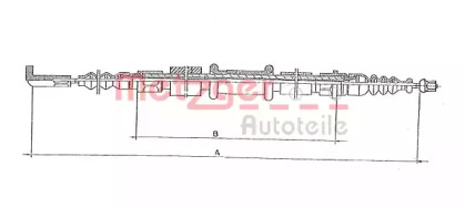 Трос, стояночная тормозная система