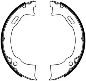 Комплект тормозных колодок, стояночная тормозная система