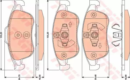Комплект тормозных колодок, дисковый тормоз