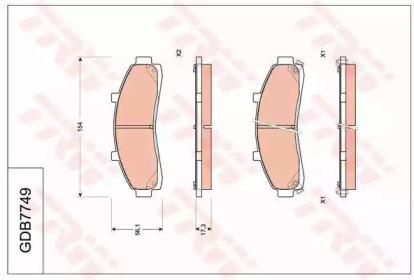 Комплект тормозных колодок, дисковый тормоз